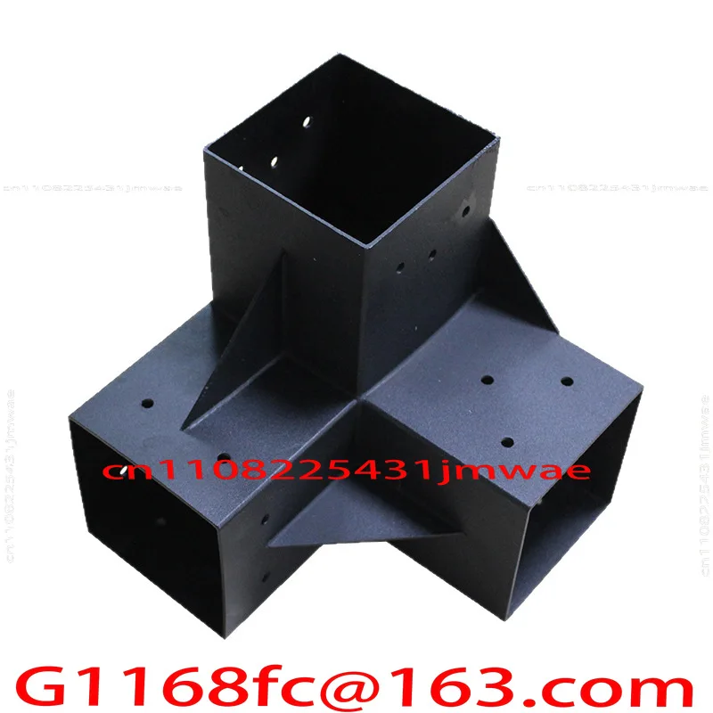 Wooden Pile Insertion, Welding Free Foot Cover, Stainless Steel Wooden Column Base, Three-way Bracket