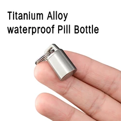 Small Titanium Alloy Seal Bottle Waterproof First Aid Bottles Mini Titanium Bottle Outdoor EDC Too