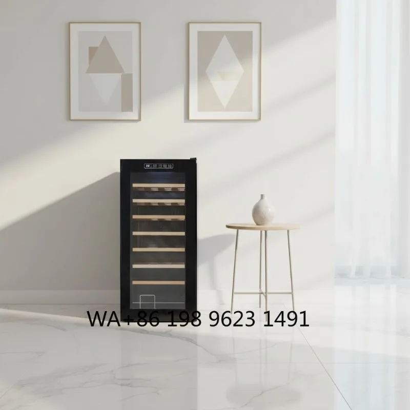 32 Bottles Freestanding Wine Cooler Cabinet Constant Temperature Humidity Control Home Cellar Refrigerato