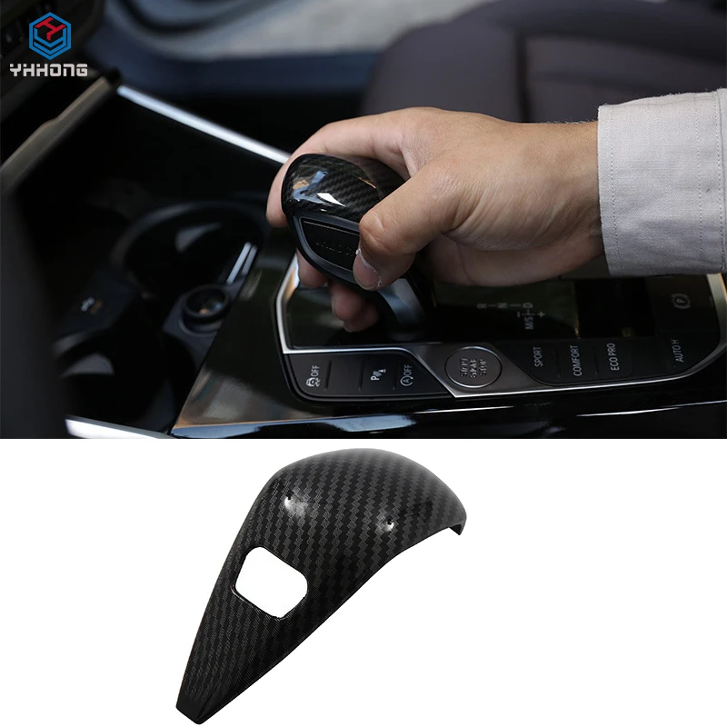 

1pcs ABS Trim Handle Sticker Carbon Fiber Gear Shift Knob Cover For BMW F40 F44 G42 G20 G21 X3 G01 X4 G02 2022 G29 G22 G23 G26
