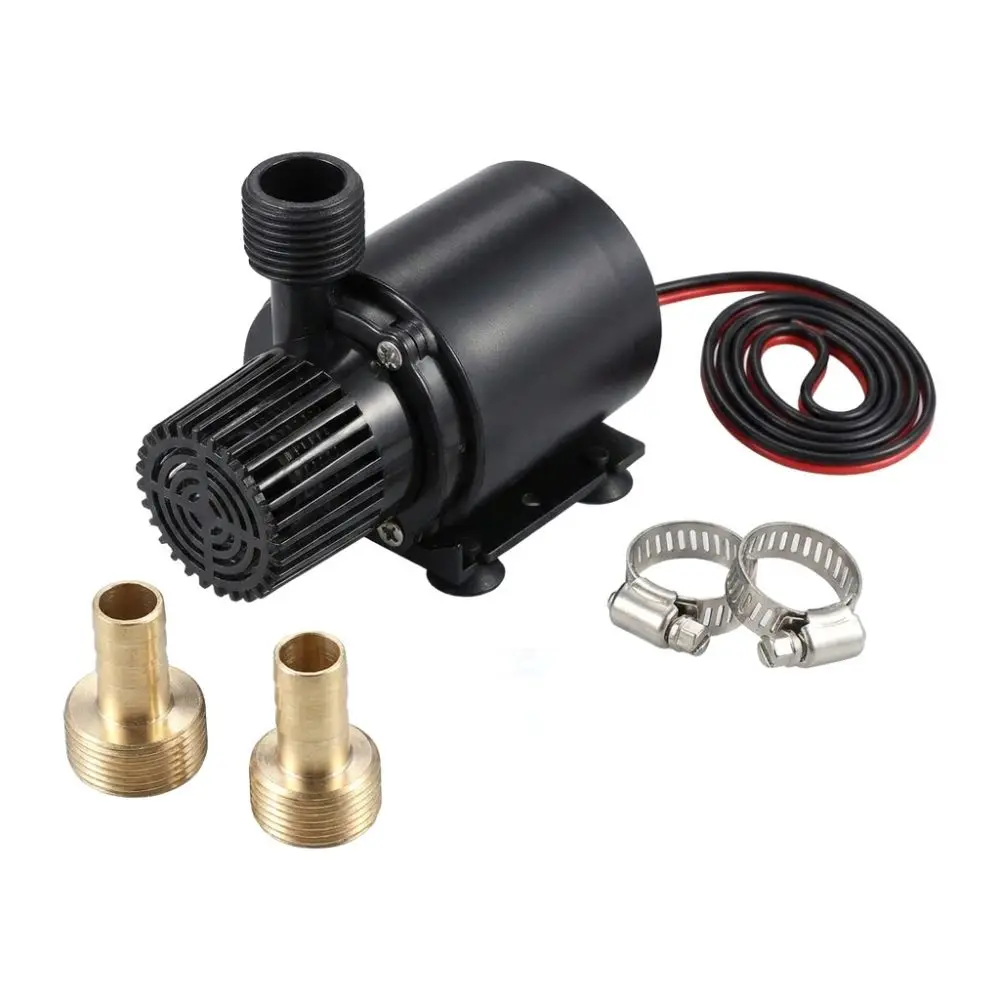 Durable Black Submersible Water Pump Plastic High Performance Fountain Pump Adjustable Flow Stable Install Pond Pump