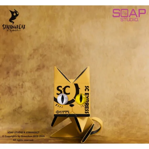 SOAP STUDIO ZS006 Weird Cat Series Paper Bag Cat Blind Box Desktop Ornament