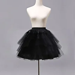 Cosplay Maid Wear Lolita Pettiskirt Short No Hoops Petticoat Girls Ballet Mesh Yarn Skirt Petticoats