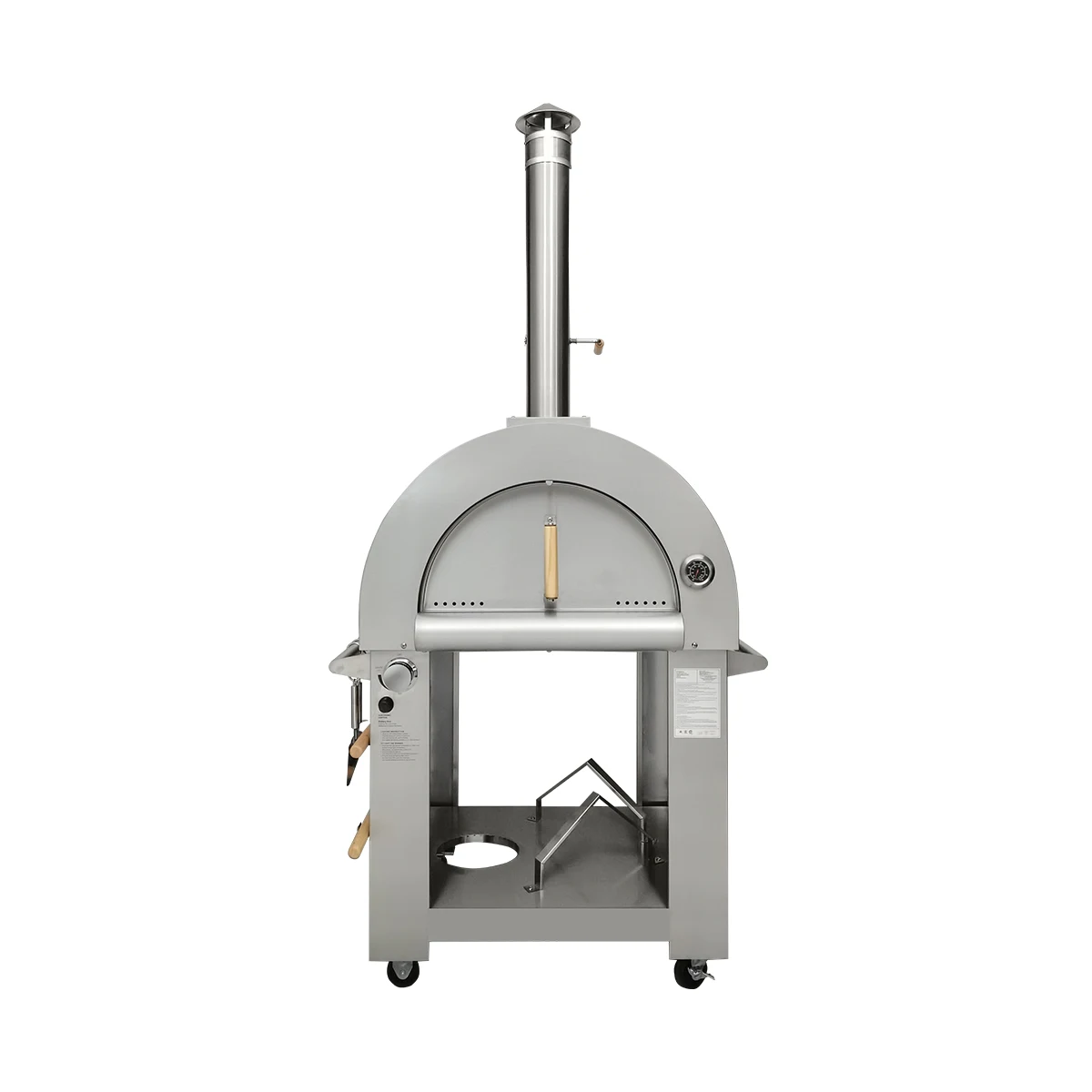 Hyxion Stainless Steel Gas High-power BTU Refractory Bricks  Matching Pizza Tools Pizza Oven