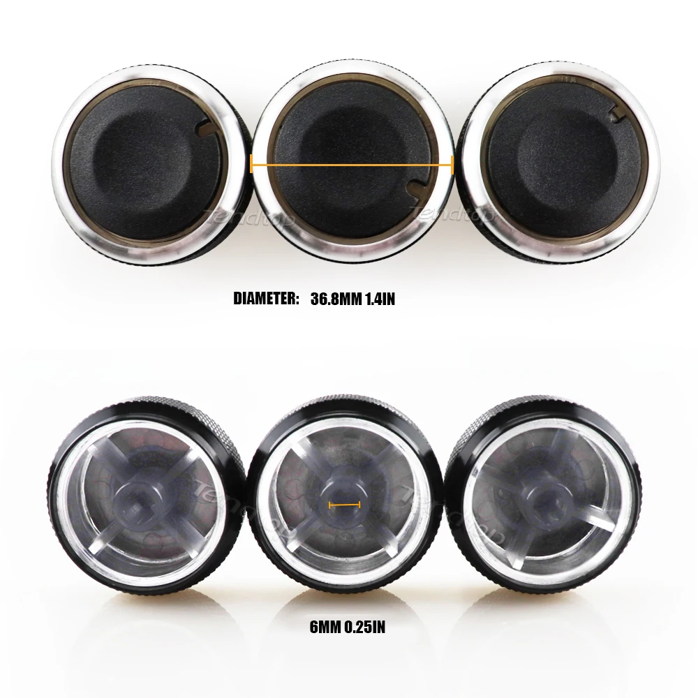 3Pcs/Set For Toyota YARIS VIOS VITZ Vela ECHO XP10 SCION XB Celica Car Air Conditioning Button Turning Switch Knob AC Knob