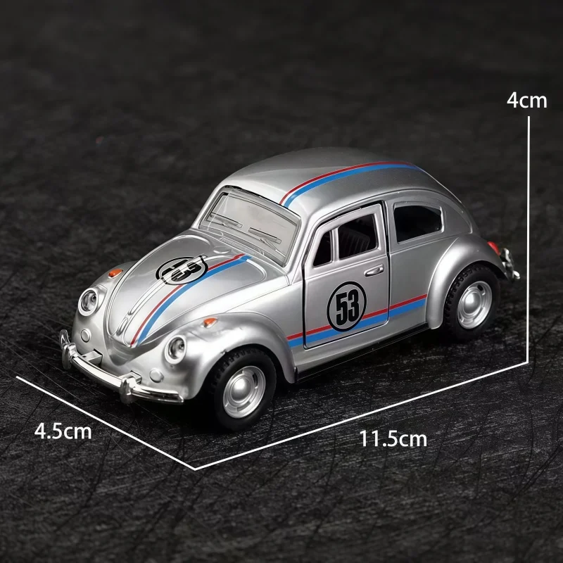 1:38 Retro Alloy Racing Car Toy - High-Quality Metal Alloy, Manual Rebound, Suitable for Ages 3 and Up, Classic Model for Collec view 5