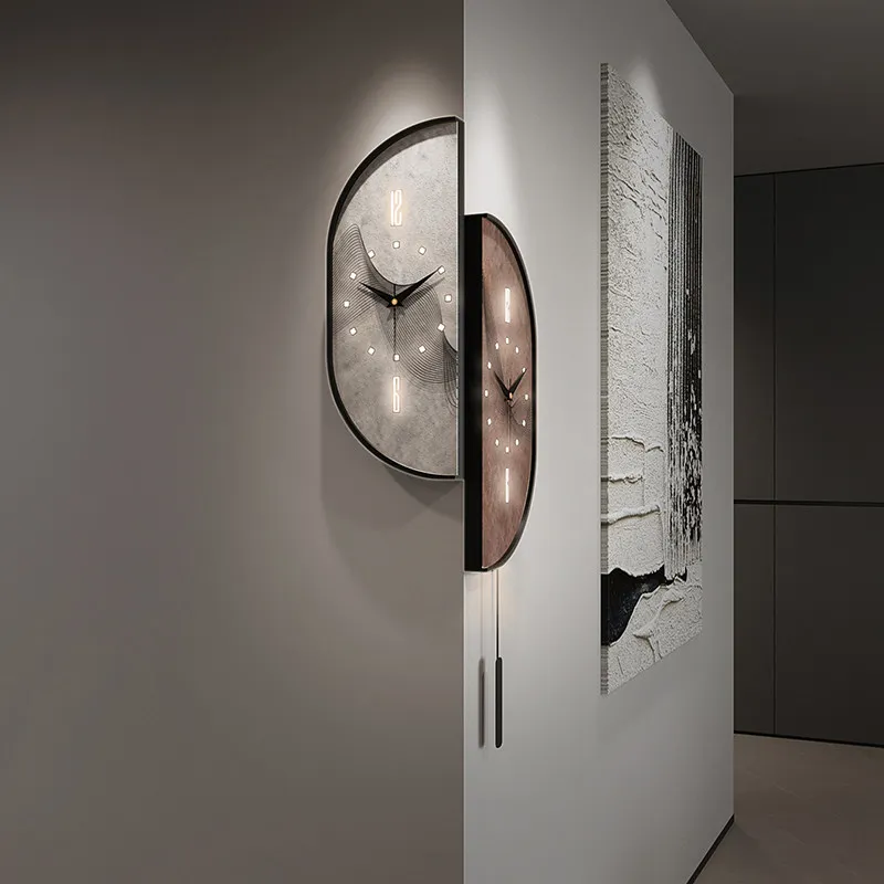 

Fashion Design Wall Watch Interior Art Mural Xenomorph Aesthetic Clock Wall Silent Creative Horloge Murale Ornaments Home Decor