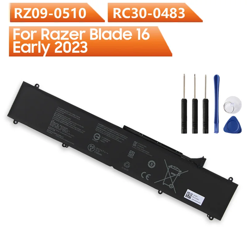 

Сменная батарея 15.4V 6182mAh для Razer Blade 16 Early 2023 RZ09-0510 RC30-0483 с бесплатными инструментами