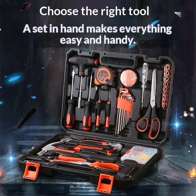 Household Hardware Tool Set, Family Hand Tool Combination for Home Repair, Tool Box for Real Estate Gifts