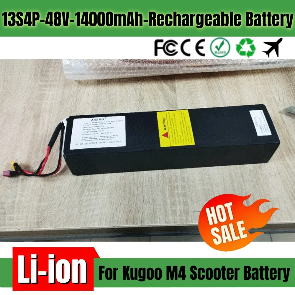 

✨ Original 48V 18650 13s4p for Kugoo M4 14000mAh high-power 672Wh Li-ion Battery Pack M4 Electric Scooter Battery Built in BMS