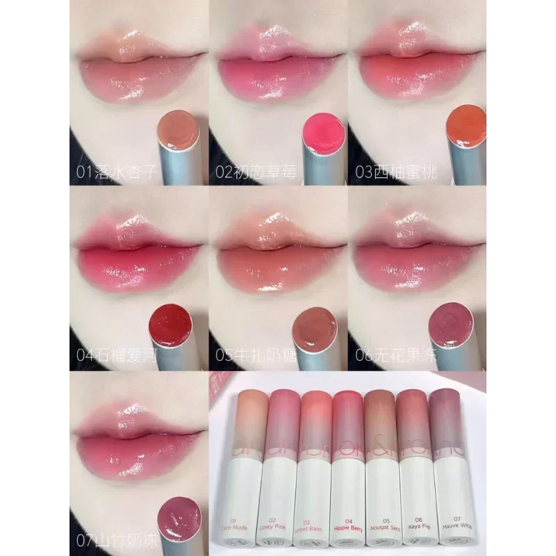 Romand Glasting Melting Balm Jelly Lipstick Lip Gloss Watery Glow Silky Smooth long-lasting Rare Beauty Korea Makeup Cosmetics