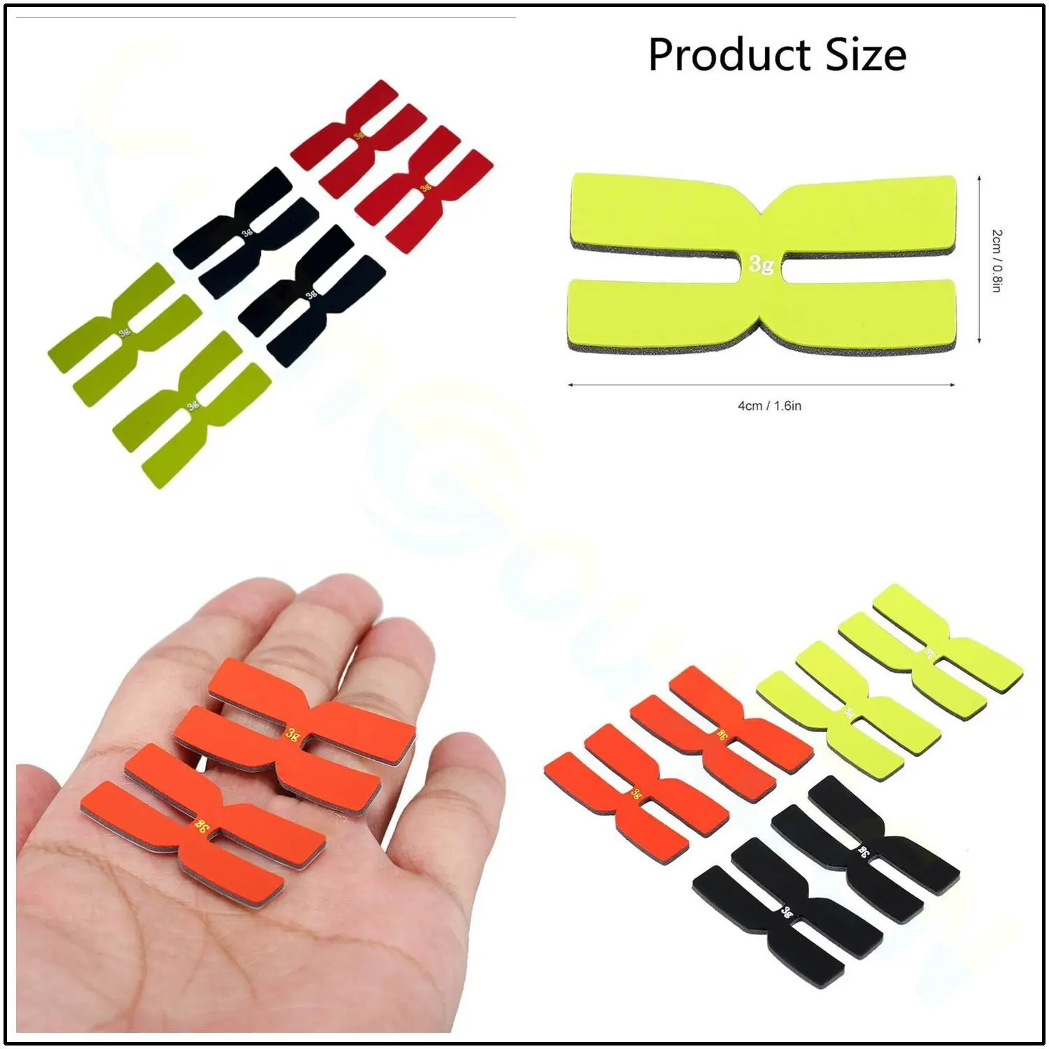 3g Tennis Racket Weight and Balance Strips Racquet Balancer Tape 0.5g H-Shaped Silicone Balance Bar Badminton H Shape Racquet