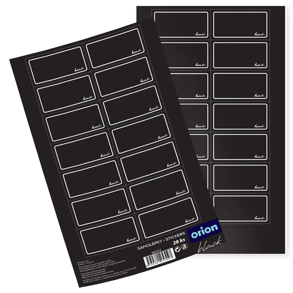 Zelfklevende etiketten voor potten, zwart, 28 stuks.