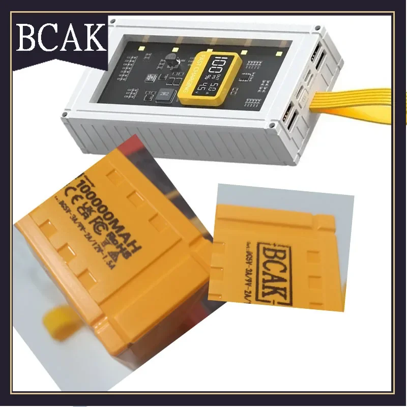 باور بانك شفاف 30000 مللي أمبير في الساعة 50000 مللي أمبير في الساعة 120 وات شحن سريع 200000 مللي أمبير في الساعة سعة كبيرة للهاتف المحمول BCAK لهاتف Xiaomi Iphone Samsung #4