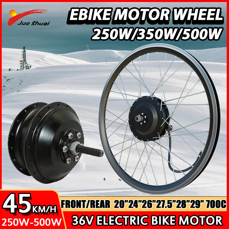 

Mountain Road Electric Bike Motor Wheel 20"-29"700C 36V 250W 350W 500W Brushless Gear Hub Motor 100MM 135MM Front Rear Open Size