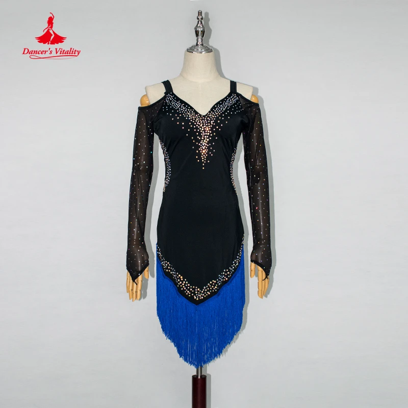 Latin Dans Jurk Vrouwen Meisjes Rumba Cha-Cha Rok Ballroom Concurrentie Kostuum Kleding Latin Dance Prestaties Kostuums