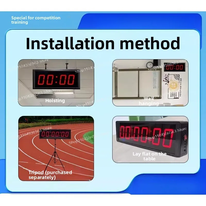 ساعة توقيت بالضغط LED على مستوى الدخول - مؤقت إلكتروني متعدد الوظائف للرياضات الهواة والمناسبات الصغيرة