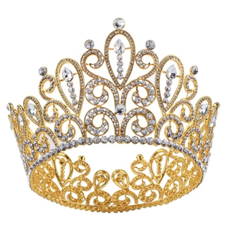 

Bride European Princess Full Round Full Crown Wedding