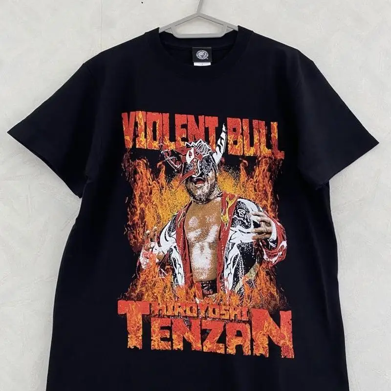 Tenzan Hirokichi 30th T-Shirt Size S Pro Wrestling New Japan Cotton Used