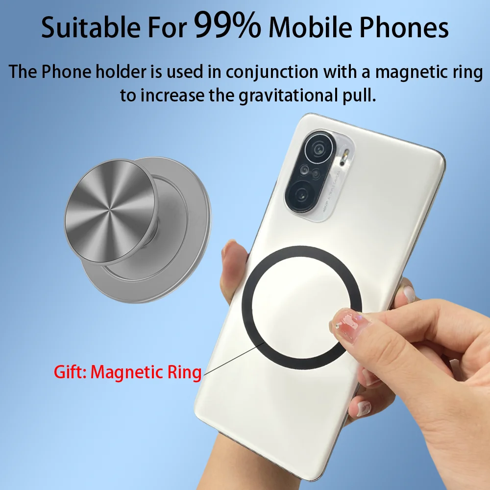 Grippopso 1/2 шт., алюминиевый 52, магнит, магнитный складной держатель для мобильного телефона GripTok, розетка для IPhone, расширяющаяся подставка для кольца на палец