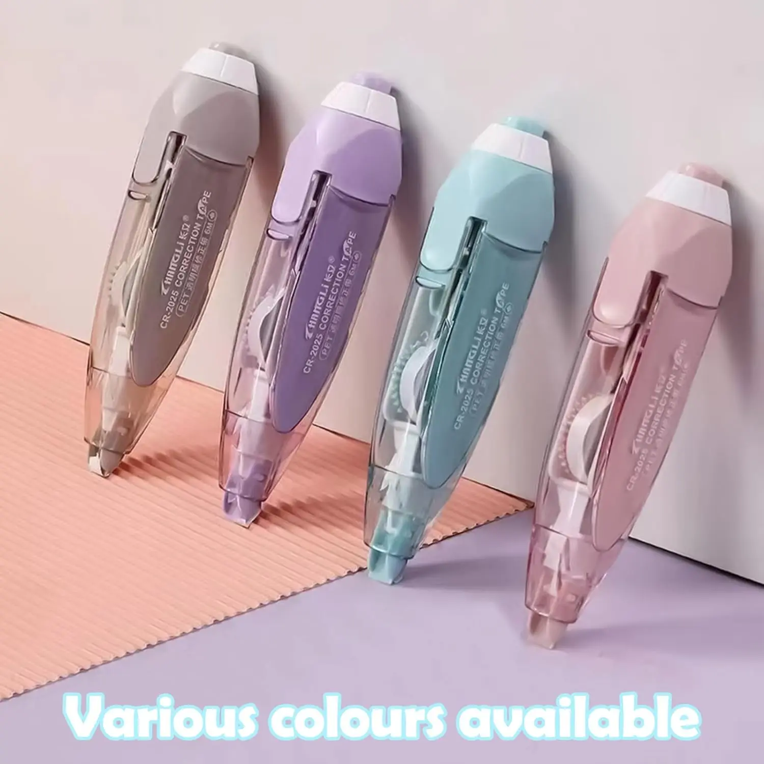 Morandi Color Retractable Correction Tape 5mm*6m Press Type Correction Tape Stationery Supplies Portable Corrective Tape