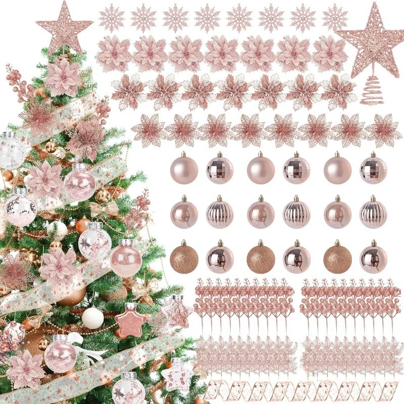 

Artificial Flowers Berry Stems Christmas Tree Decorations Pendant Hanging Ball Snowflakes Ornament for Home Decor New Year Decor