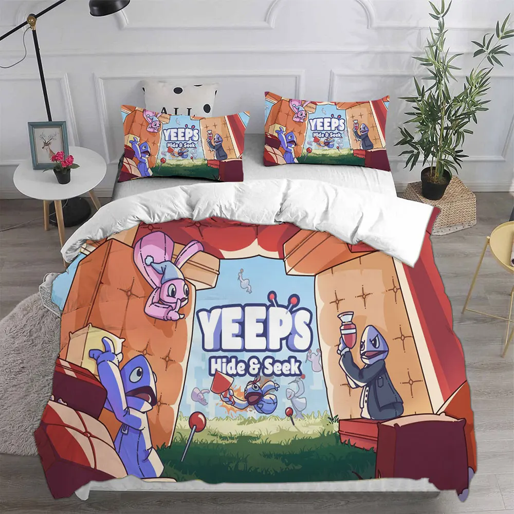 Yeeps Hide and Seek Bedding Sets Bed Cover Comforter Duvet Cover Pillow Case 2-3 Pieces Sets Teenagers Children's Gifts