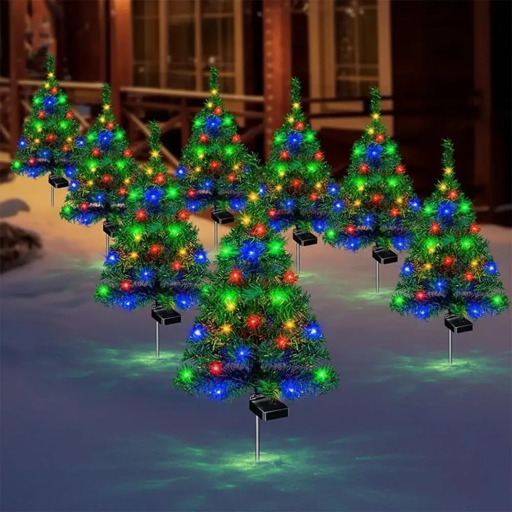 

8-Piece LED Christmas Tree Lights for Outdoor Yard and Garden Decorations