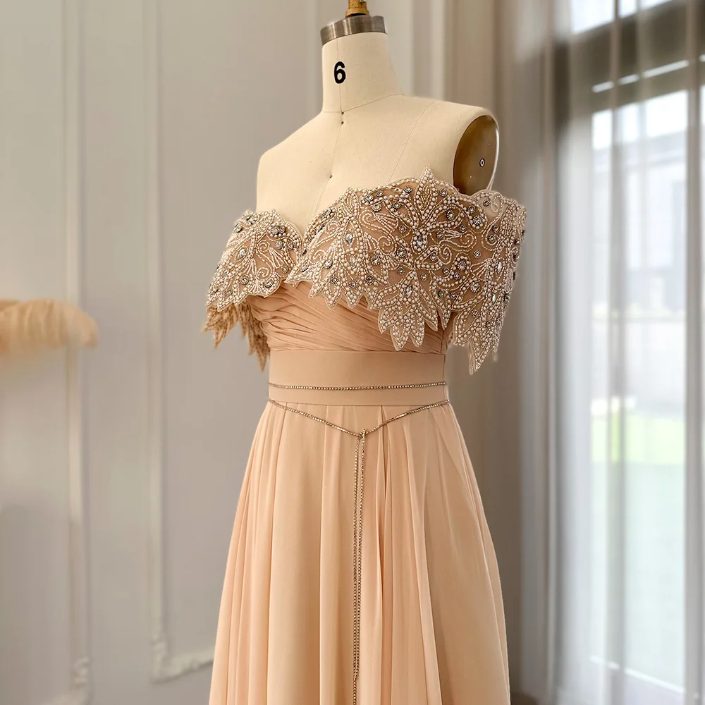 女性のための豪華な黄金のロングドレス,結婚式のためのエレガントなイブニングドレス,フォーマルモデルss302