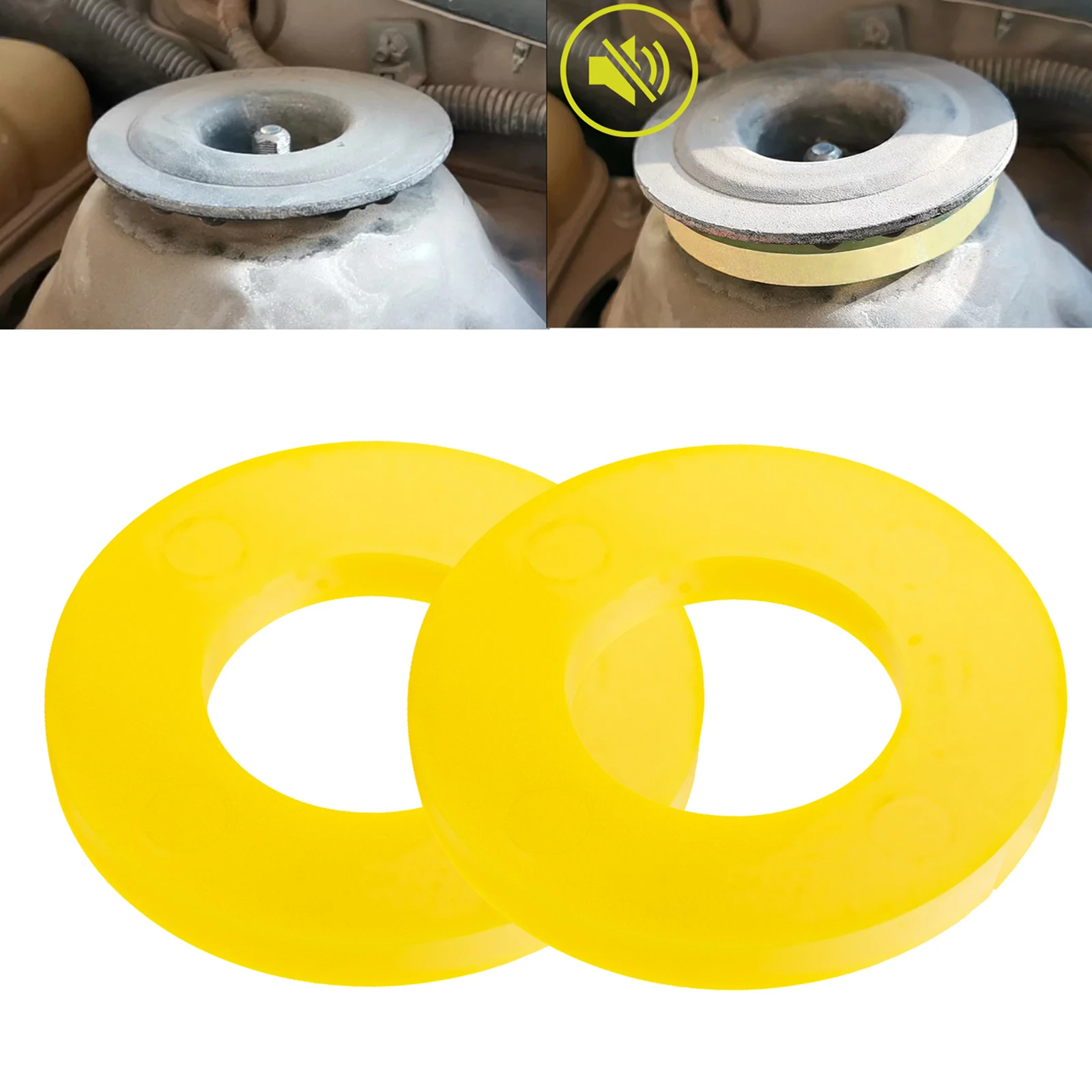 2PCS Shock Absorbing Rubber Ring For Fiat Panda MK1 MK2 Gingo City Cross  Bushing Hood Seal Front Rack Bearing Top Mount Tower