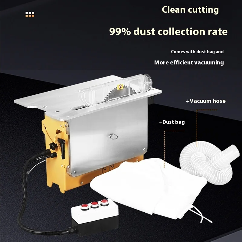Portable Woodworking Electric Saw Table 110V/220V Integrated Machine Dust Free Table Panel Saw Stretch Carpentry Tools Bench Saw