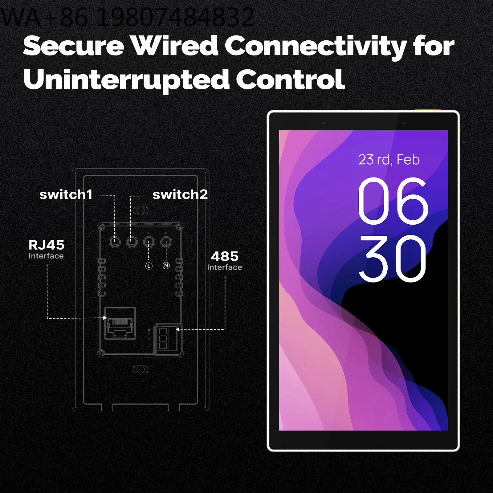 5 Inch US Standard Smart Touch Central Panel Built-in Alexa Zigbee Gateway Multi-scene Scene Automation Home Device