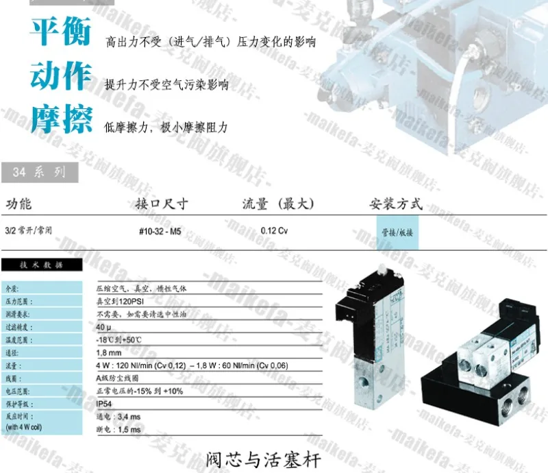 Electr-omagnetic valve 34C/34B-ABA-GDFA-1KA/1GA 44B/44C-ABA-GDFE-1KA/1KT