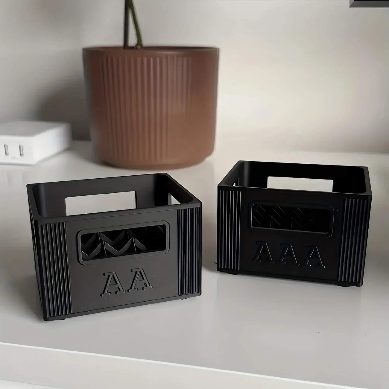 20-Compartment Large Capacity Battery Storage Box - AA Battery Organizer, Storage Box, Battery Holder
