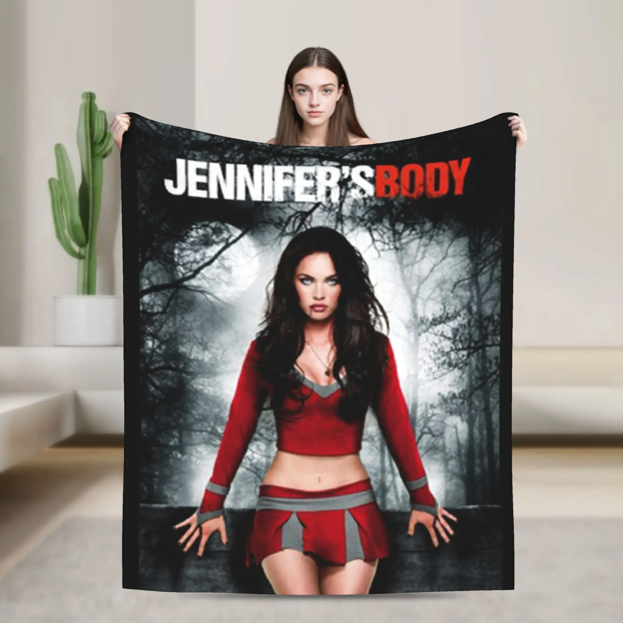 Jennifer's Body Movie Poster Knitted Blankets   Fuzzy Throw Blanket Summer Air Conditioning Printed Ultra-Soft Warm Bedsprea
