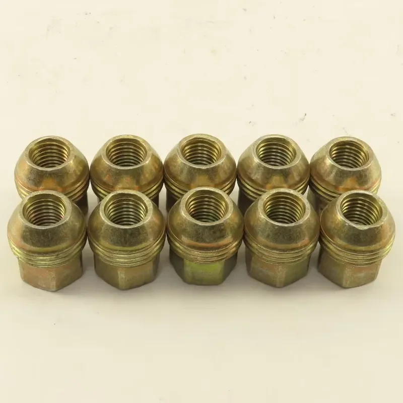 PLC M12x1.5 GM Style Gold Color Steel Lug Nut Dual Thread 3/4