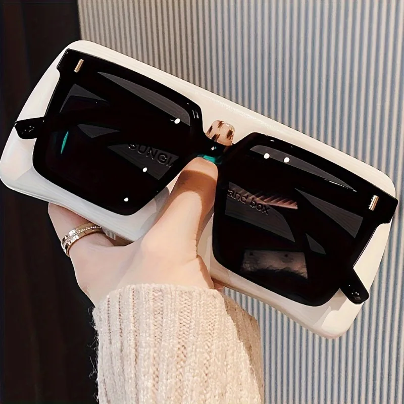 Lunettes carrées surdimensionnées à la mode pour hommes, durables, élégantes et raffinées, adaptées à un usage quotidien, à la conduite, à la pêche, aux voyages