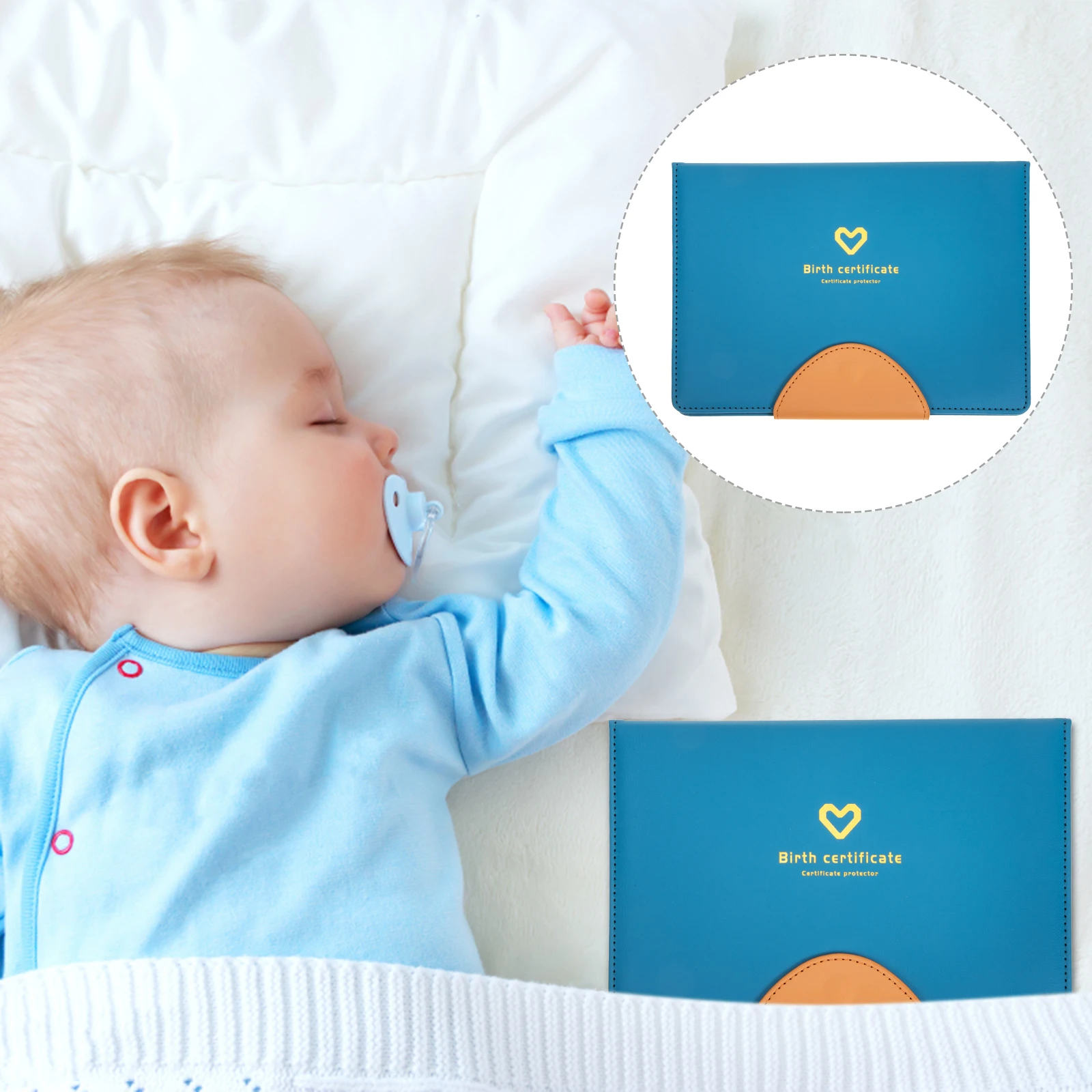 

Birth Certificate Cover Organizer Holder for Baby Document Protector Slim File Folder Travel Sleeve Storage Case