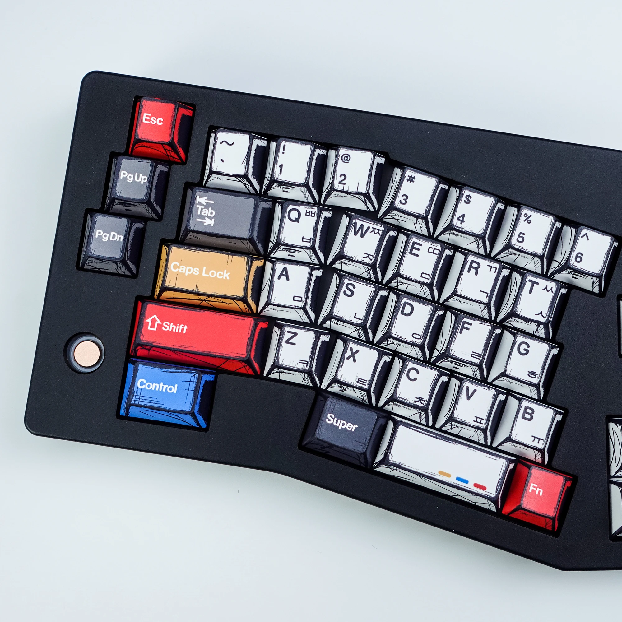 KBDiy Japanese Magan Keycap Korean PBT Cherry Profile Alice ISO Keycaps For Aula F75 Mechanical Keyboard Gaming Split Space 7U
