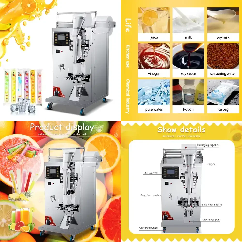 

Оборудование для малого бизнеса: машина для упаковки леденцов на палочке в пакеты-саше, машина для наполнения и запечатывания упаковки для мороженого.