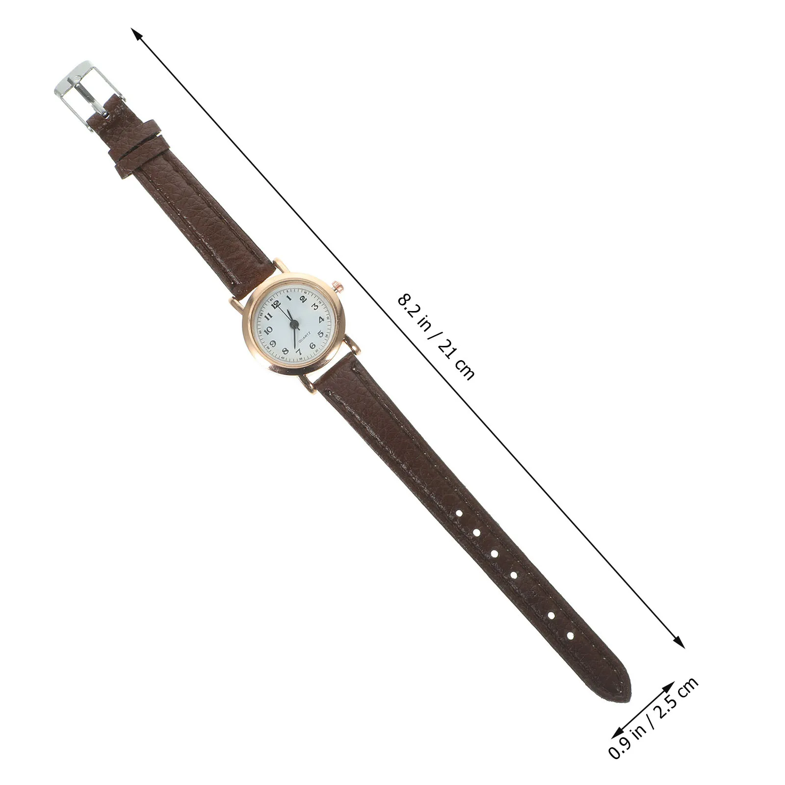 Stylish Simple Women Smellless Face Small Digital Table Watch For Ladies Girls Students Brown Gift Packaging Quartz