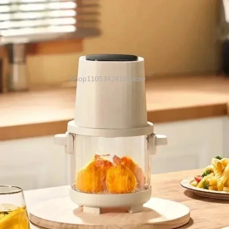 Visual Transparent Glass Air Fryer, Smart Multifunctional Mini Portable Cooker for Home Kitchen & Travel Use