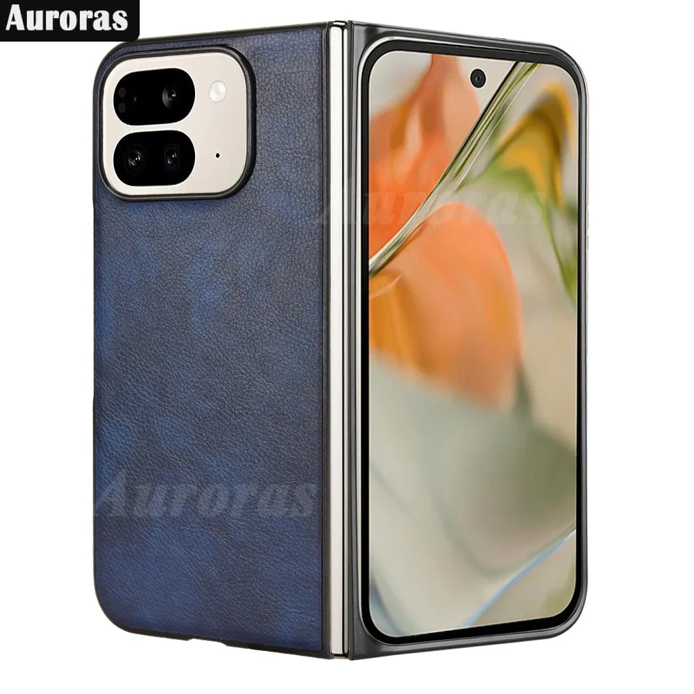 

For GooglePixel 9Pro Fold Case Litchi Leather Silicone Flip Case foldable Shockproof Shell For Google Pixel 9Pro Fold Back Cover