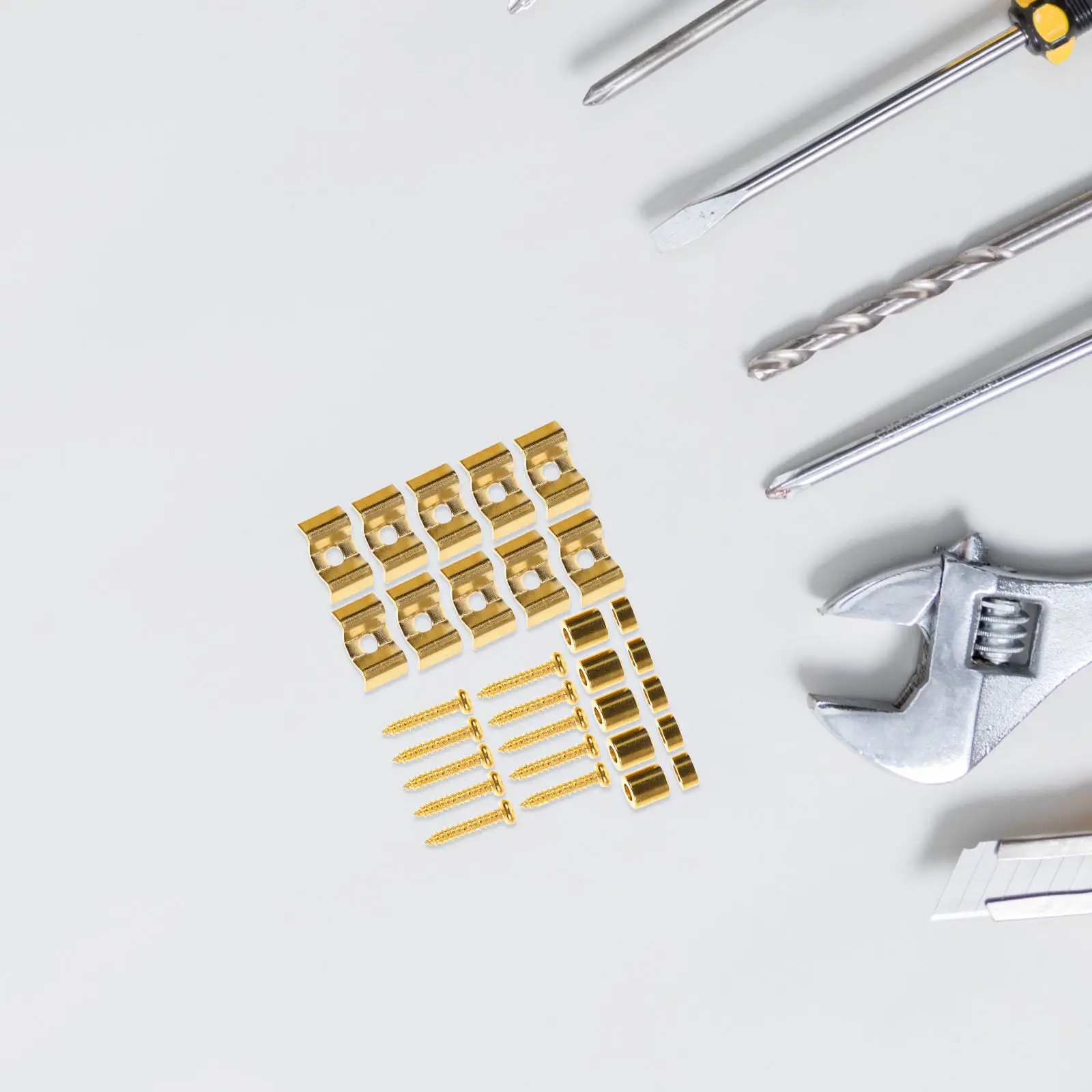 5Sets Metal Vintage Electric Guitar String Trees Retainer Stable String Positioner Screw Mount Style