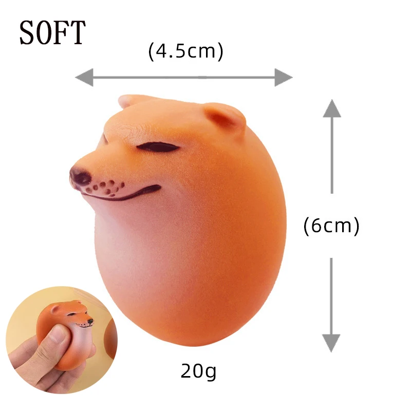 Shibako – œuf de chien créatif, jouet Squishy Fidget, réaliste en forme d'œuf, décor de bureau, Shiba Inu, Union de chien et d'œufs, jouet sensoriel à rebond lent en PU