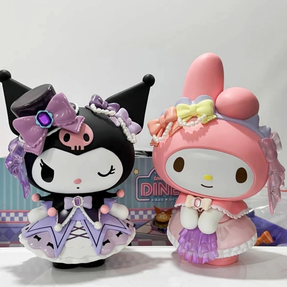 

15 см Лидер продаж оригинальный аниме Sanrio Rosebud Клубная серия Kuromi My Melody фигурка ПВХ Модель красивая кавайная мультяшная кукла украшение подарок