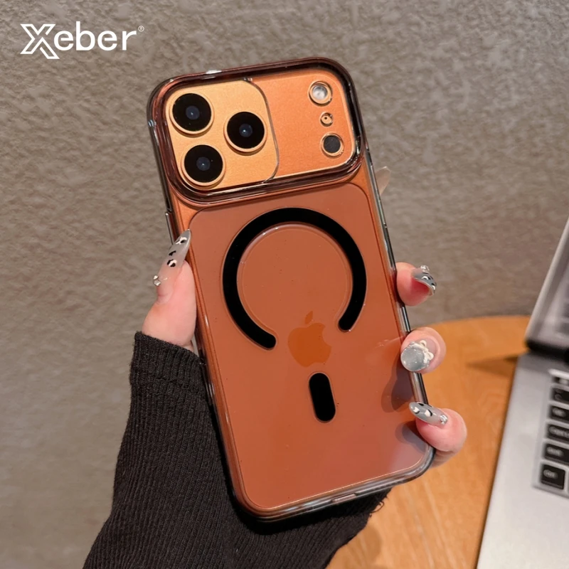 Transparente, ultradünne PC-Kamera für Magsafe-Telefonhülle für iPhone 17, Air 16, 15 Pro Max, Kamera-Steuertasten, klare, stoßfeste Abdeckung
