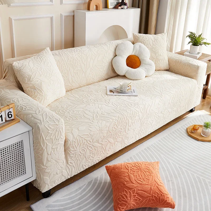 Adjustable Elastic Sofas Covers Stretch Extensible Adaptable Velvet Couch Corner Sofa Cover for Living Room 1/2/3/4/5 Seater
