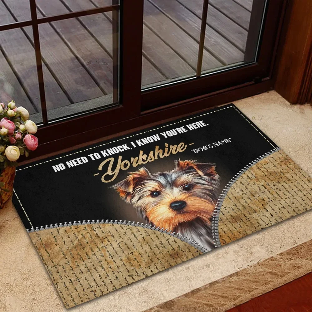 Yorkshire Terrier Dogs Printed Doormat Entrance Carpet Floor Mat Kitchen Rug Indoor/Bathroom Anti-slip Carpets Door Mats