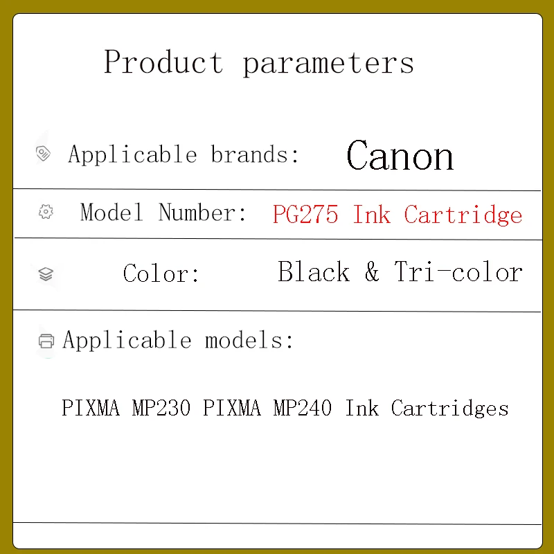 einkshop PG275 CL276 Smart Cartridge Refill Kit  PG-275 CL-276 For Canon 275XL 276XL PIXMA MP230 PIXMA MP240 Ink Cartridges